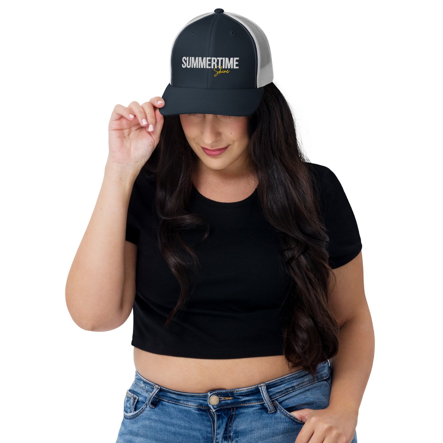 Summertime Shine Embroidered Trucker Cap