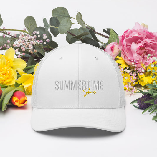 Summertime Shine Embroidered Trucker Cap