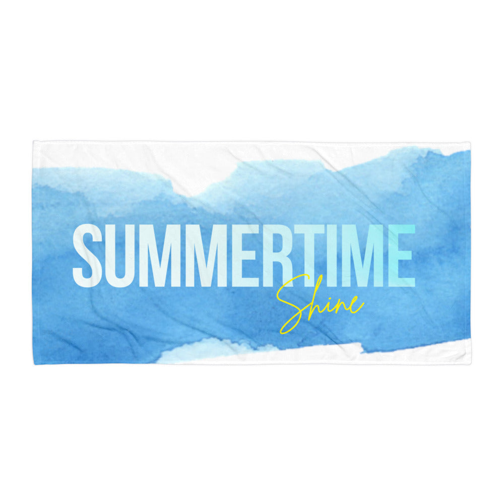 Watercolor Sea Beach Towel